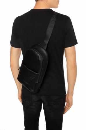 Logo-embossed one-shoulder backpack, zdjęcie 2 Logo-embossed one-shoulder backpack od Emporio Armani